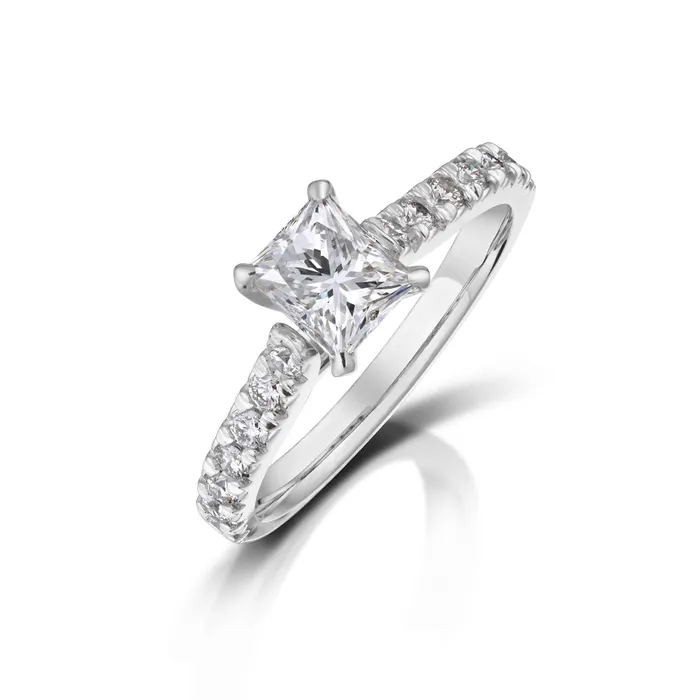 105 Carat Princess Cut Diamond Ring Stephen Silver Fine Jewelry Rings