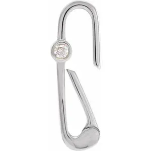 14 Karat White Gold Large Diamond Paperclip Enhancer RACHEL LYNN CHICAGO Rings