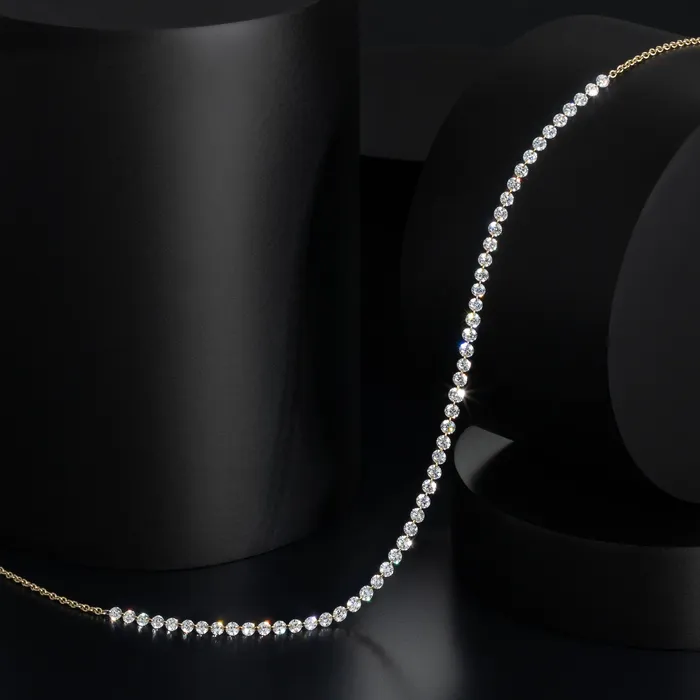 14 Karat Yellow Gold Aspen Air 575 Diamond Necklace RACHEL LYNN CHICAGO Necklaces