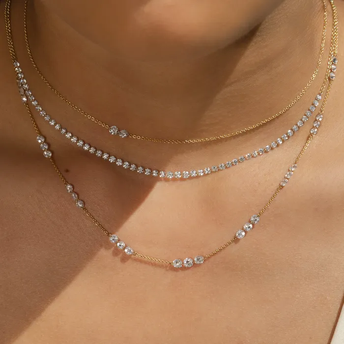 14 Karat Yellow Gold Aspen Air 575 Diamond Necklace RACHEL LYNN CHICAGO Necklaces