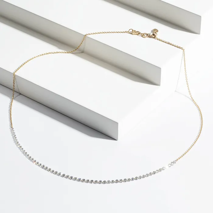 14 Karat Yellow Gold Aspen Air 575 Diamond Necklace RACHEL LYNN CHICAGO Necklaces