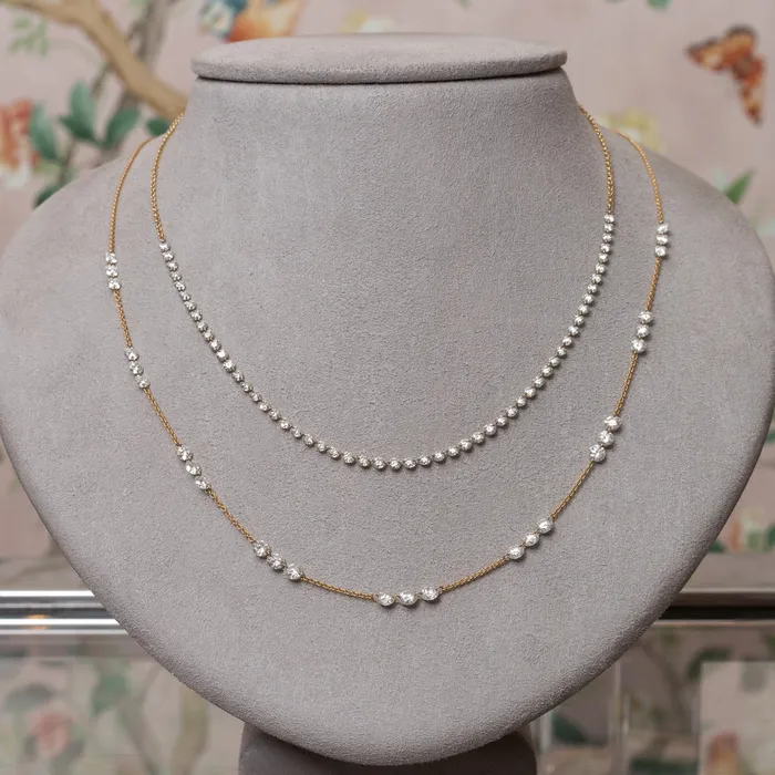 14 Karat Yellow Gold Aspen Air 575 Diamond Necklace RACHEL LYNN CHICAGO Necklaces