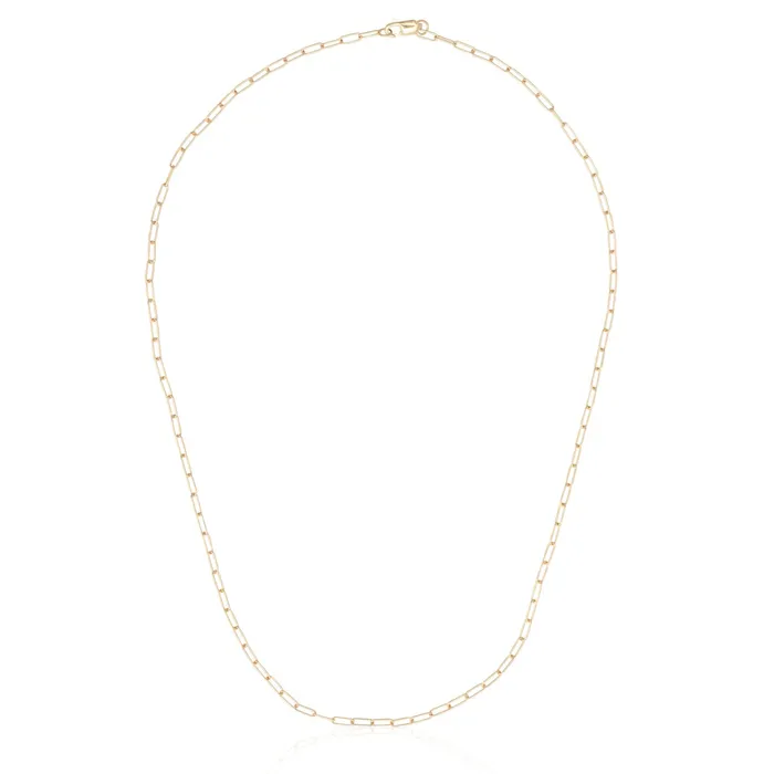 14 Karat Yellow Gold Micro Itsy Paperclip Chain RACHEL LYNN CHICAGO Necklaces