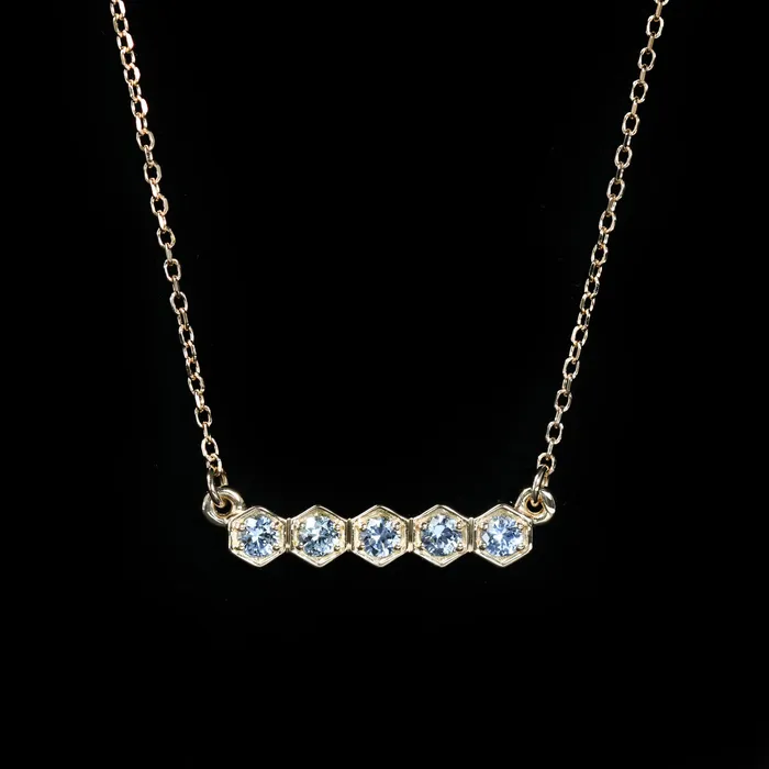 14K Yellow Gold Sapphire Bar Necklace Stuller Necklaces