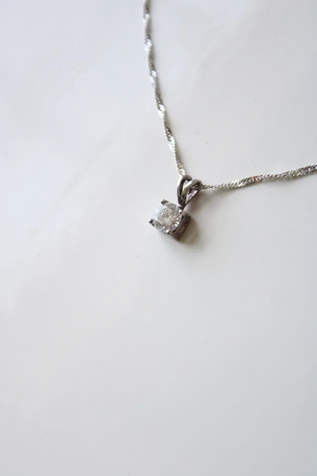 14KT Italy Milor White Gold Twist Chain Necklace Jubilee Thrift Necklaces