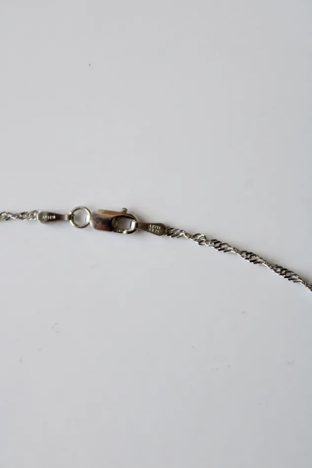 14KT Italy Milor White Gold Twist Chain Necklace Jubilee Thrift Necklaces
