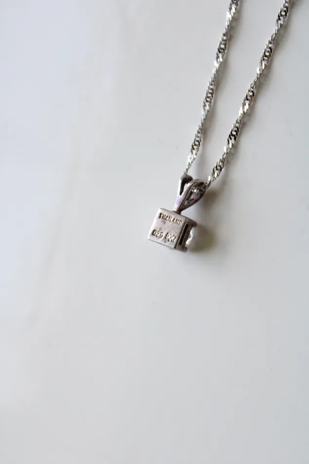 14KT Italy Milor White Gold Twist Chain Necklace Jubilee Thrift Necklaces