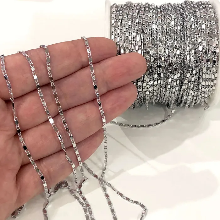 165 Foot 5 Meters Bulk 18mm Silver Plated Soldered Chain Silver Plated Chain Peppy Beads Necklaces 165 Foot 5 Meters Bulk 18mm Silver Plated Soldered Chain Silver Plated Chain Peppy Beads Necklaces