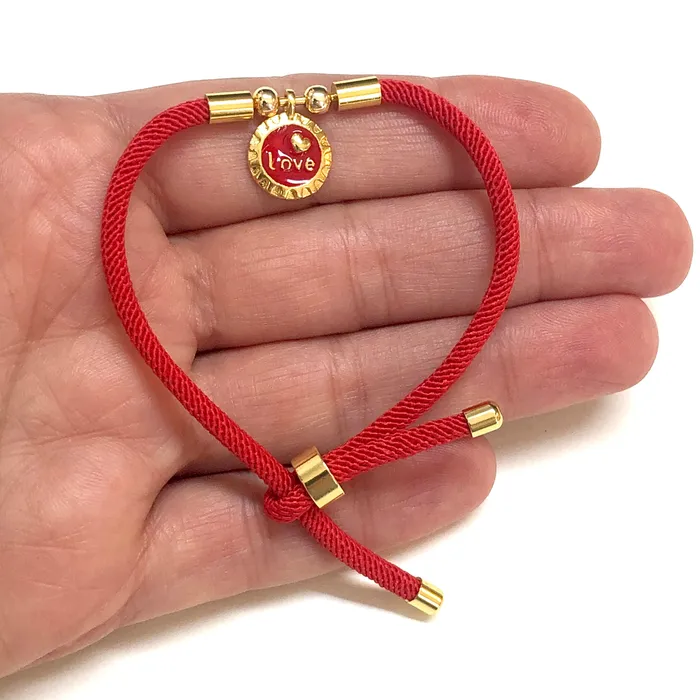 24Kt Gold Plated Royal Blue Cord Bracelet Blank With Screw Clasp Peppy Beads Bracelets