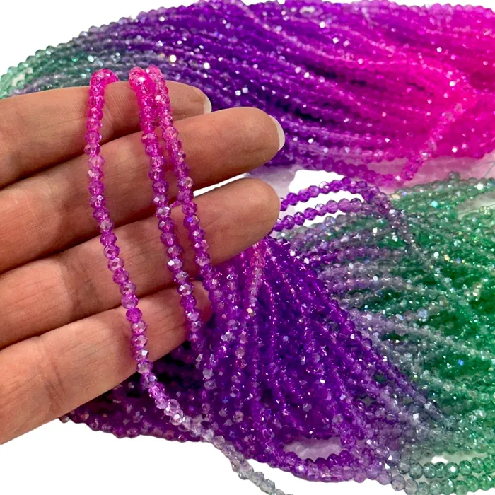 2mm Crystal rondelle beads strand 170 pcs PBC2C111 Peppy Beads Earrings