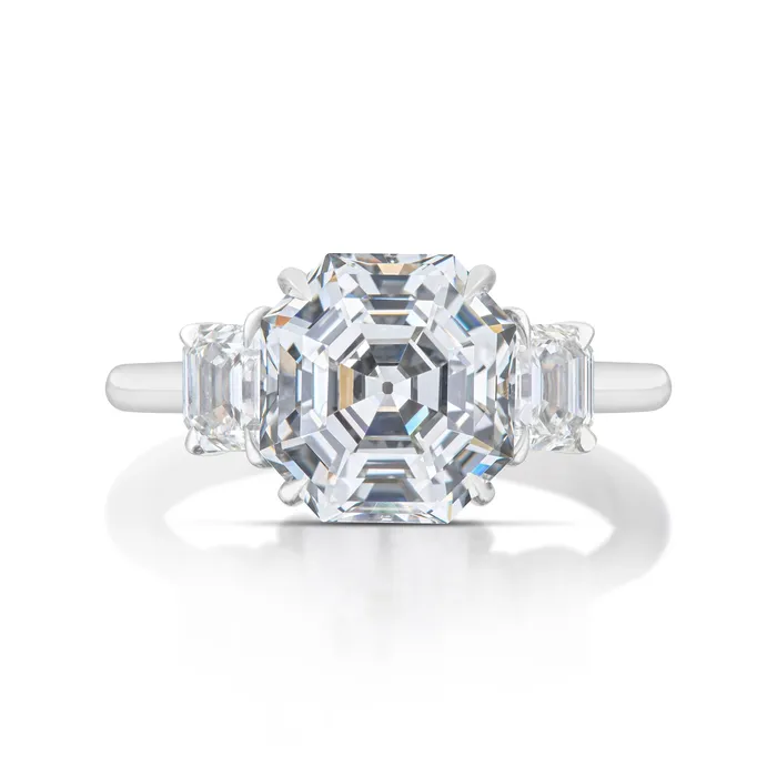 402 Carat Octagonal Diamond Ring Stephen Silver Fine Jewelry Rings