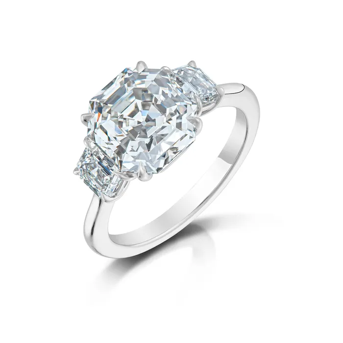 402 Carat Octagonal Diamond Ring Stephen Silver Fine Jewelry Rings