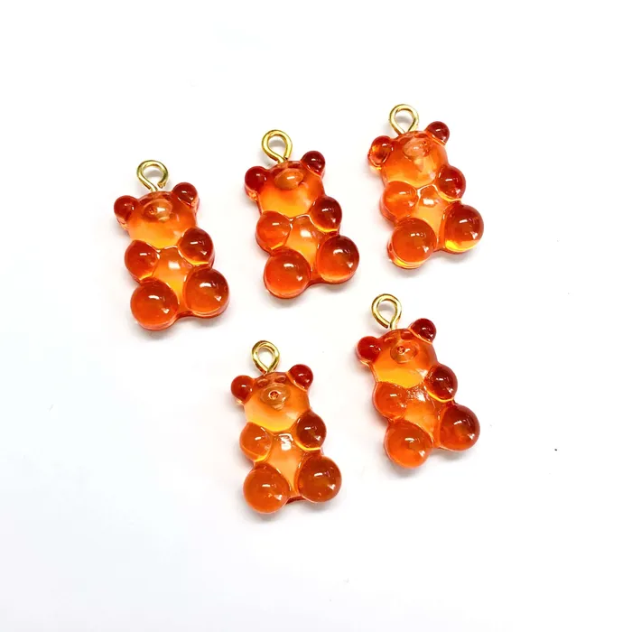 5 pcs in a pack Jelly Bear Charms Gummy Bear Resin With Loop Jelly Bear Shaped Resin Charms 12x22mm Peppy Beads Necklaces 5 pcs in a pack Jelly Bear Charms Gummy Bear Resin With Loop Jelly Bear Shaped Resin Charms 12x22mm Peppy Beads Necklaces