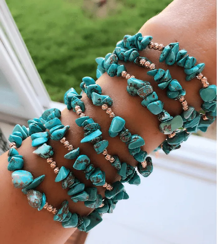 90 cm Strand Natural Freeform Turquoise Chips Long strand 36 beads gemstone beads Peppy Beads Earrings