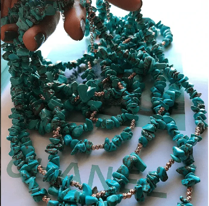 90 cm Strand Natural Freeform Turquoise Chips Long strand 36 beads gemstone beads Peppy Beads Earrings