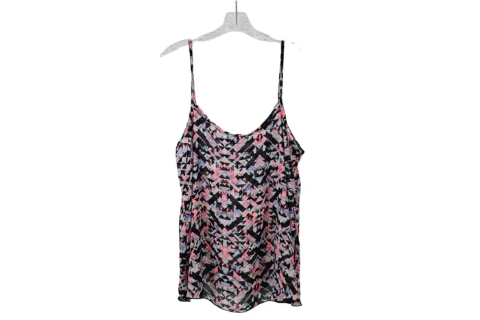 About A Girl Rings About A Girl Los Angeles Pink Black Pattern Tank XL