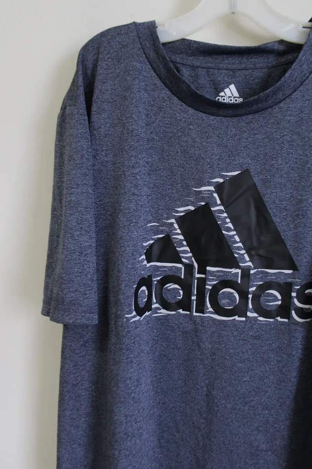 Adidas Adidas Blue Logo Shirt Youth XL 1820 Rings