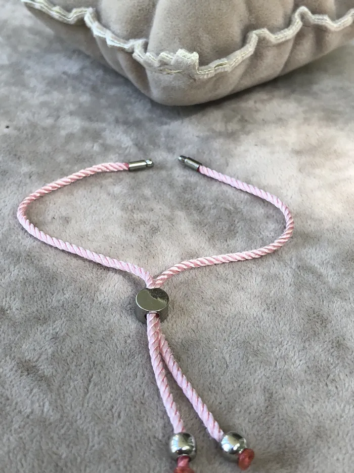 Adjustable Rope Slider Bracelet Blanks PinkSilver Adjustable Bracelet Blanks Peppy Beads Bracelets Adjustable Rope Slider Bracelet Blanks PinkSilver Adjustable Bracelet Blanks Peppy Beads Bracelets
