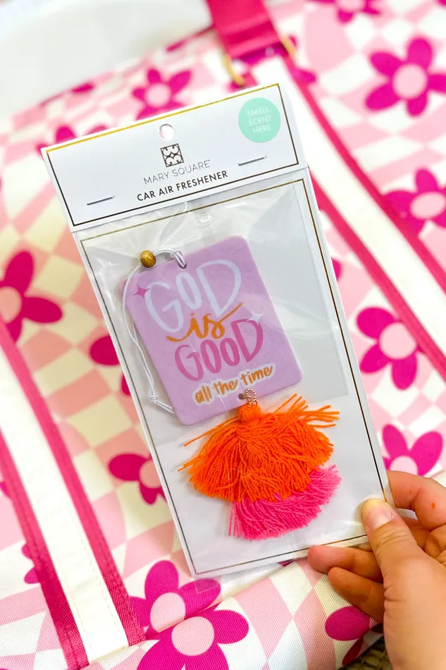 Air Freshener God Is Good Mary Square Earrings