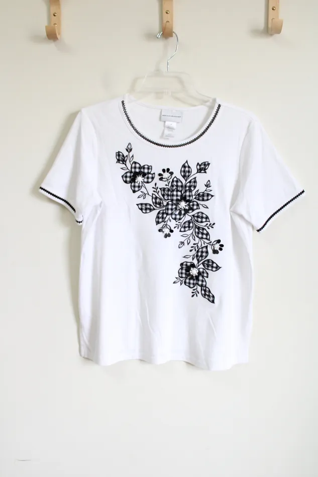 Alfred Dunner Alfred Dunner Black White Tee M Rings