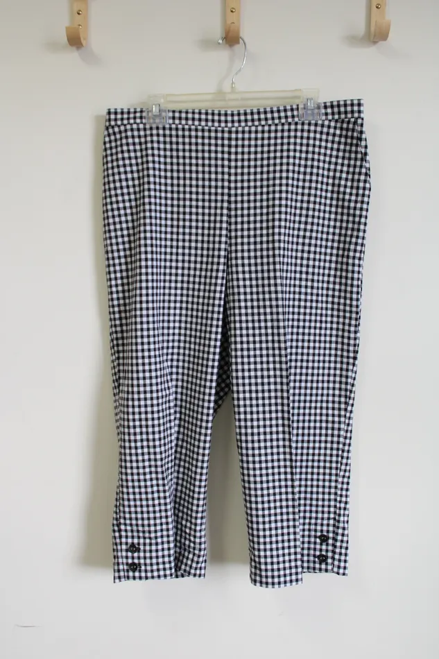 Alfred Dunner Black White Gingham Capri 14 Alfred Dunner Rings