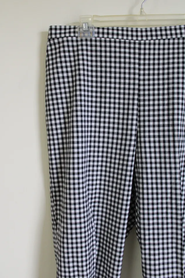Alfred Dunner Black White Gingham Capri 14 Alfred Dunner Rings