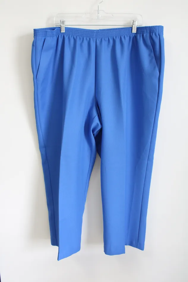 Alfred Dunner Rings Alfred Dunner Blue Elastic Waistband Pant 24W