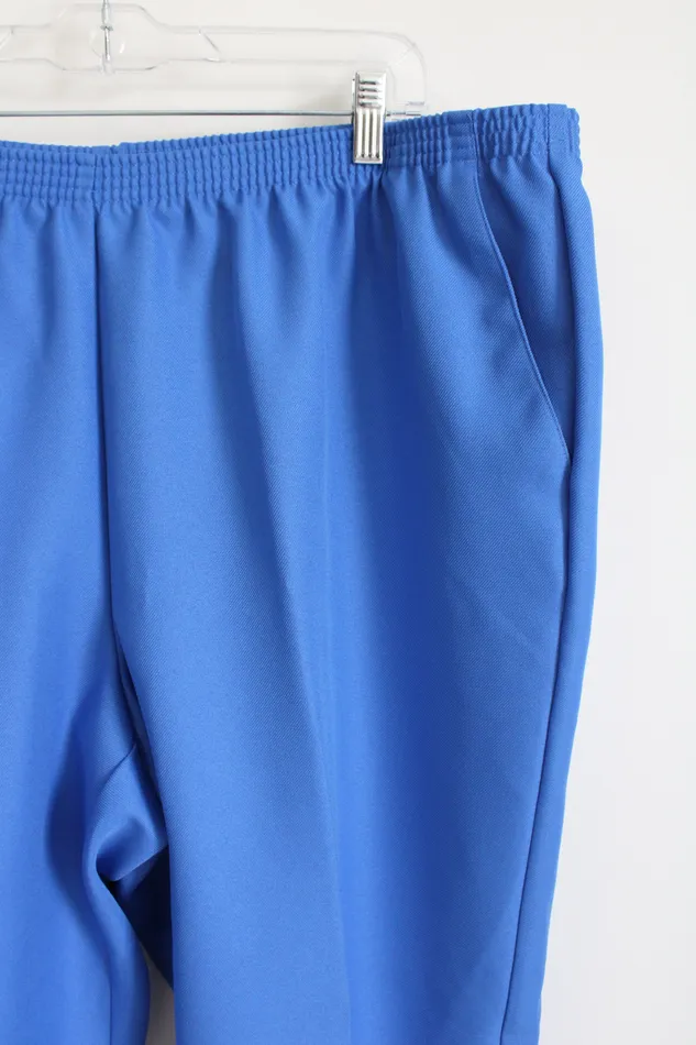 Alfred Dunner Rings Alfred Dunner Blue Elastic Waistband Pant 24W