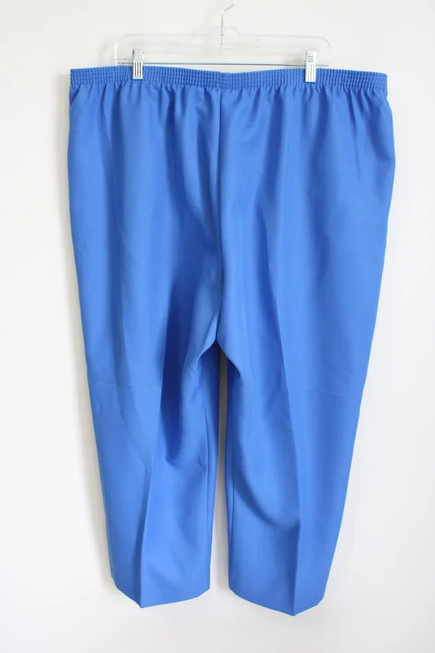 Alfred Dunner Rings Alfred Dunner Blue Elastic Waistband Pant 24W