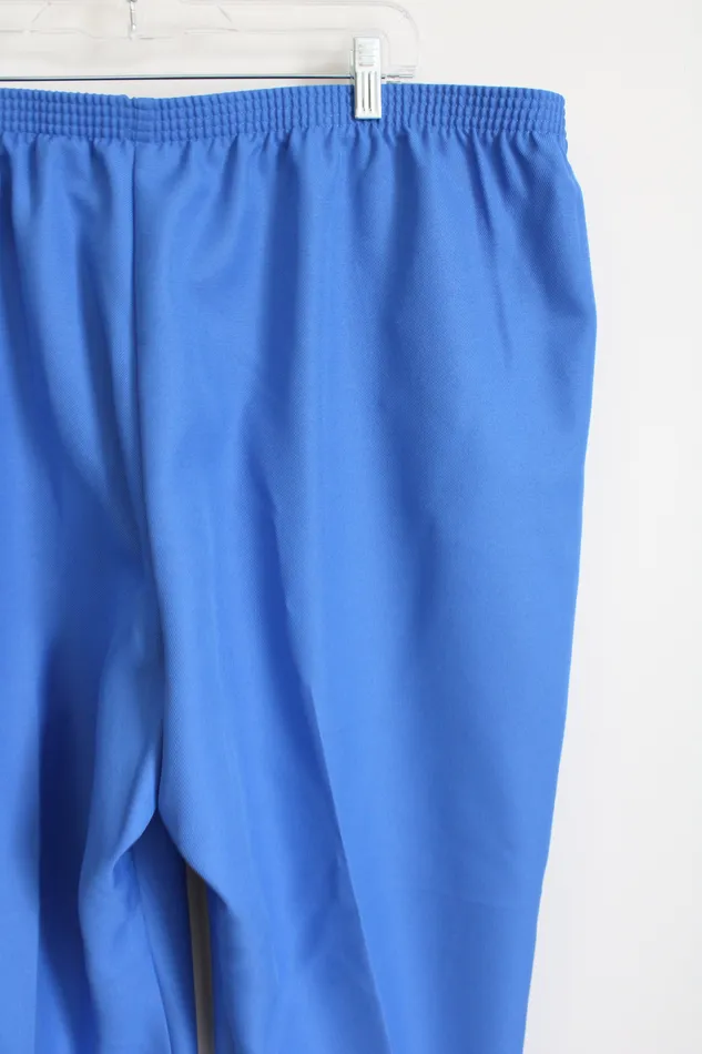 Alfred Dunner Rings Alfred Dunner Blue Elastic Waistband Pant 24W
