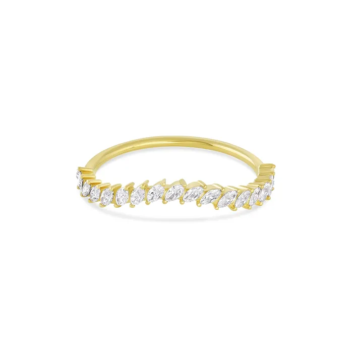 Arched Petite Domino Marquise Band Earth Mined Consider Bridal Rings