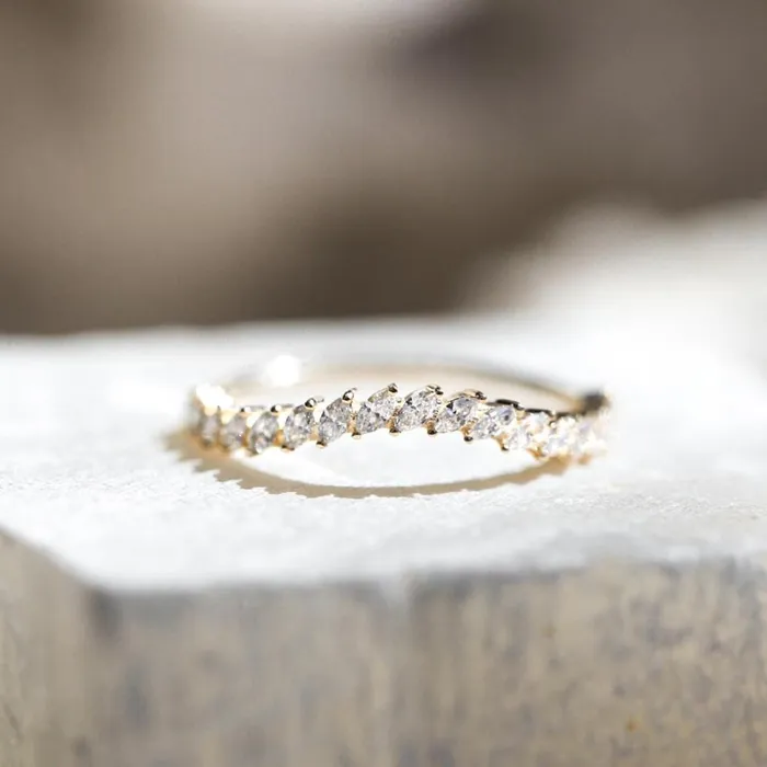 Arched Petite Domino Marquise Band Earth Mined Consider Bridal Rings Arched Petite Domino Marquise Band Earth Mined Consider Bridal Rings