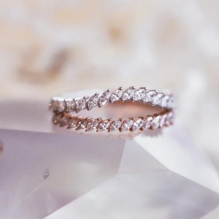 Arched Petite Domino Marquise Band Earth Mined Consider Bridal Rings Arched Petite Domino Marquise Band Earth Mined Consider Bridal Rings