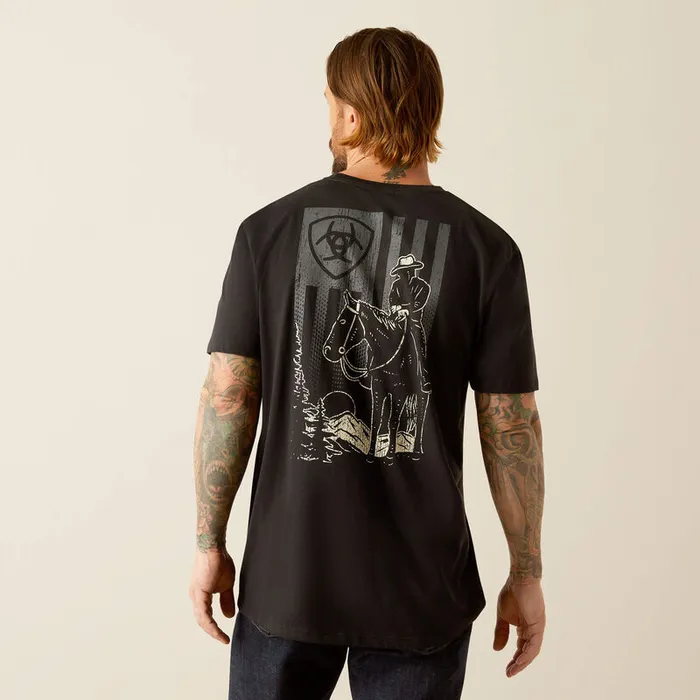 ARIAT MENS SHORT SLEEVE BIG SKY FREEDOM TSHIRT ARIAT MENS CLOTHING Earrings