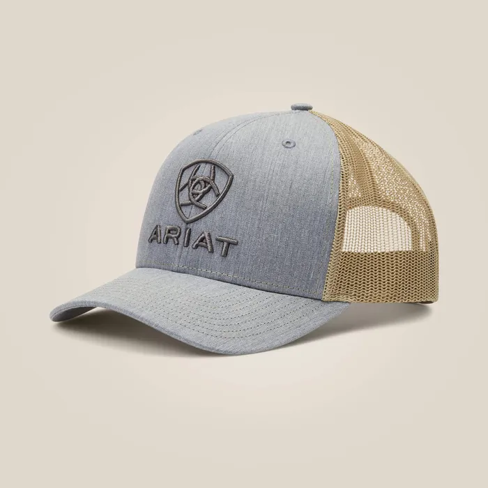 ARIAT MENS STACKED LOGO TRUCKER CAP GREYTAN M F WESTERN PRODUCTION INC Earrings ARIAT MENS STACKED LOGO TRUCKER CAP GREYTAN M F WESTERN PRODUCTION INC Earrings