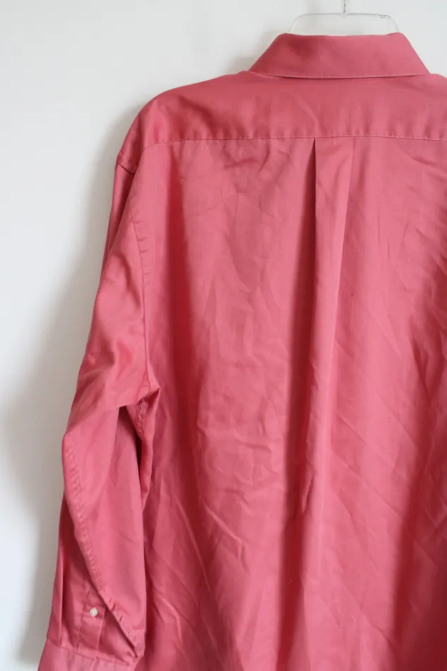 Arrow Fitted Pink Long Sleeved Button Down Shirt XL Arrow Earrings