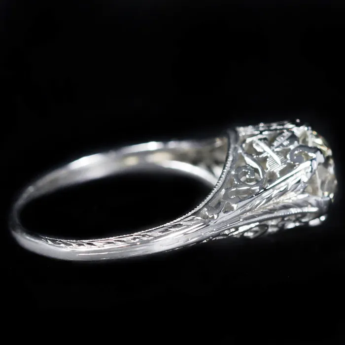 Art Deco Belais 157 Carat Old European Cut Diamond Engagement Ring Heirloom Jewelers Rings