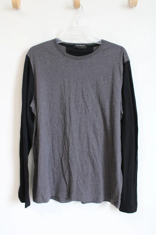 Banana Republic Moisture Wicking Black Gray Long Sleeved Shirt L Banana Republic Rings Banana Republic Moisture Wicking Black Gray Long Sleeved Shirt L Banana Republic Rings