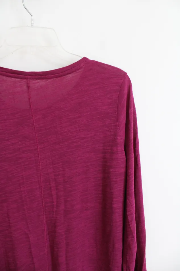 Banana Republic Pink Long Sleeved Malibu Top M Banana Republic Earrings