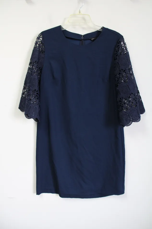 Banana Republic Rings Banana Republic Dark Navy Blue Crocheted Bell Sleeve Dress 6 Banana Republic Rings Banana Republic Dark Navy Blue Crocheted Bell Sleeve Dress 6