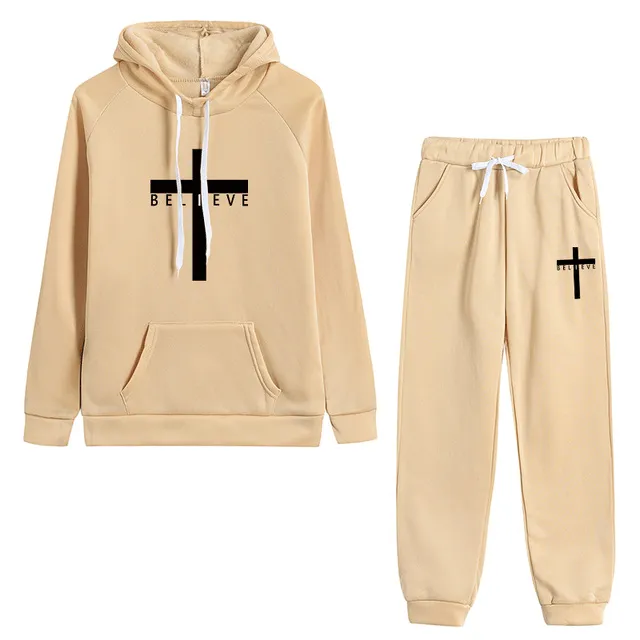 Believe Christian Cross Tracksuit Set Lords Guidance Earrings
