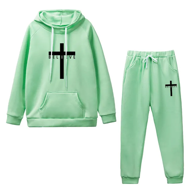Believe Christian Cross Tracksuit Set Lords Guidance Earrings