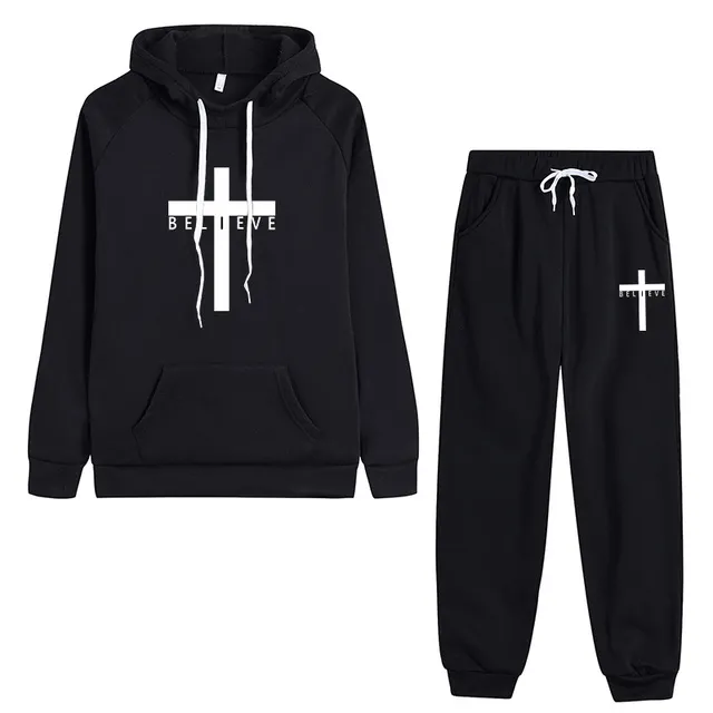Believe Christian Cross Tracksuit Set Lords Guidance Earrings
