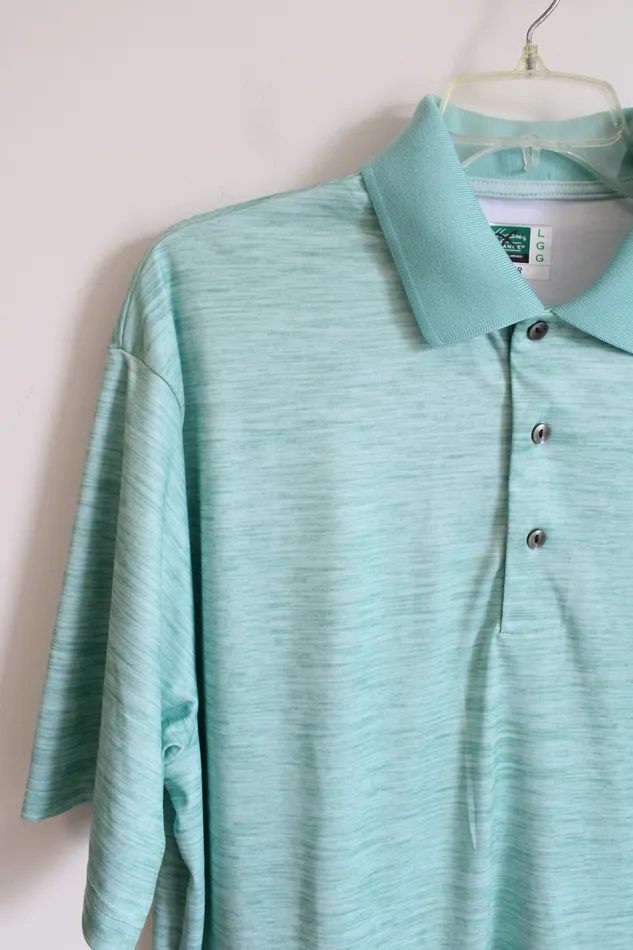 Ben Hogan Earrings Ben Hogan Turquoise Green Polo Shirt L