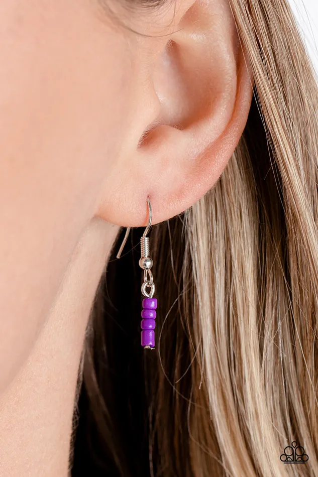 Bewitching Beading Purple Paparazzi Accessories Earrings