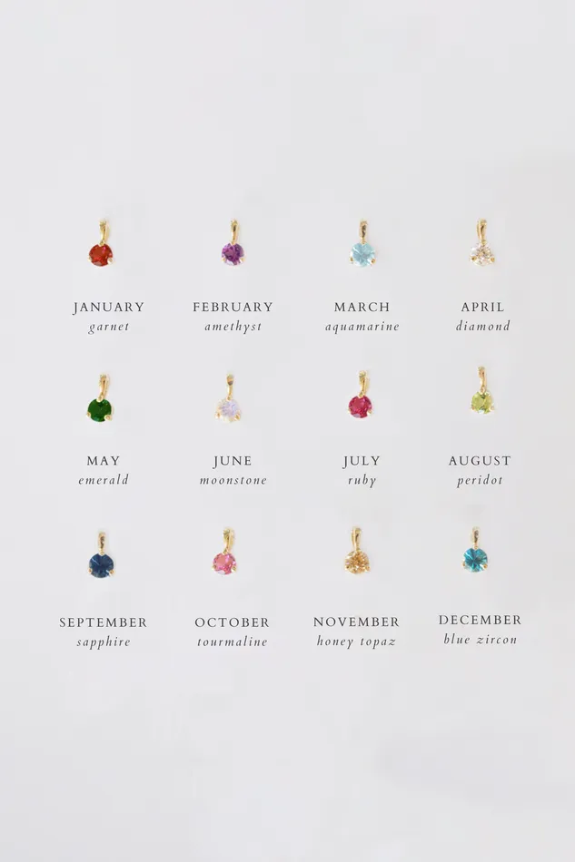Birthstone Necklace madetoorder Foe Dear Necklaces