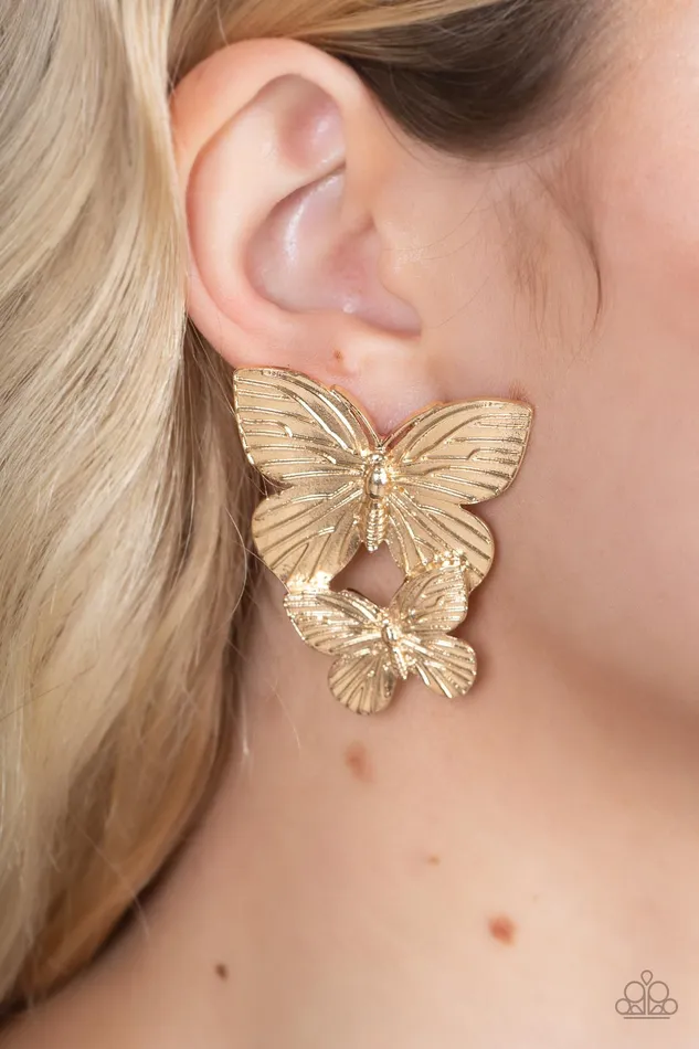 Blushing Butterflies Gold Paparazzi Accessories PreStyled Sets