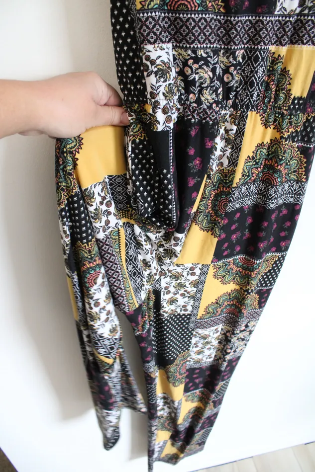 Bobbie Brooks Multicolored Patchwork Sleeveless Dress M Bobbie Brooks Earrings