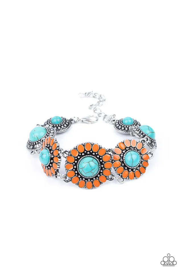 Bodaciously Badlands Orange Paparazzi Accessories Earrings