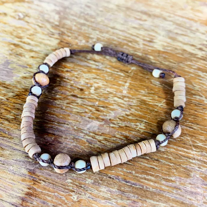 Bracelets DharmaCrafts Wood and Bone Bead Bracelet